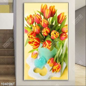 Tranh bình hoa tulip tươi đẹp