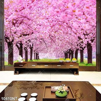 Tranh con đường hoa tuyệt đẹp