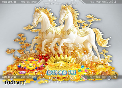 File 2 con ngựa trắng psd layer tách lớp bính ngọ 1041VTT