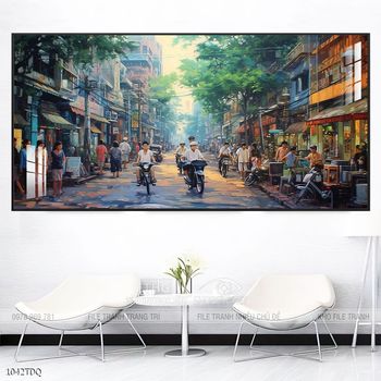 Tranh làng quê Việt Nam treo tường trang trí