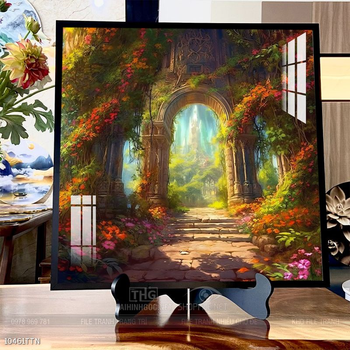 Tranh phong thủy phong cảnh thác nước thiên nhiên