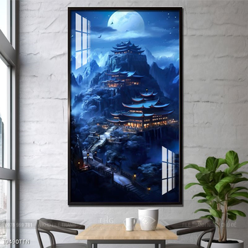 Tranh phong thủy phong cảnh thác nước thiên nhiên