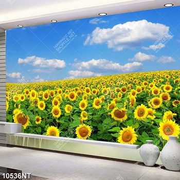 Tranh cánh đồng hoa hướng dườn tuyệt đẹp
