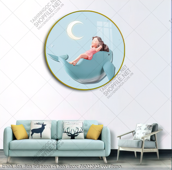 tranh den dien led neon ca heo decor 06022023 vvv