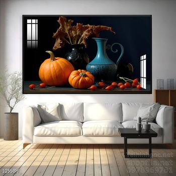 Mẫu tranh bình hoa nghệ thuật decor tường