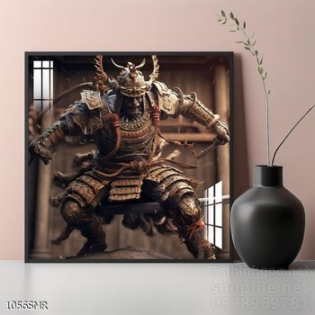 Mẫu tranh Samurai đẹp decor trang trí tường