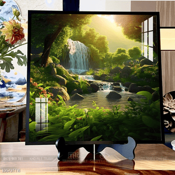 Tranh phong thủy nước non tuyệt đẹp