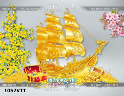 File psd tách lớp thuyền vàng thuận buồm xuôi gió 1057VTT