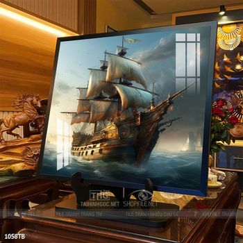 Tranh thuận buồm xuôi gió cánh buồm vàng đẹp nhất