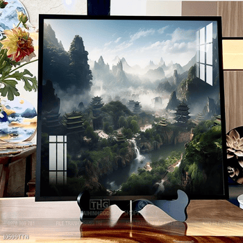 Tranh phong thủy nước non tuyệt đẹp