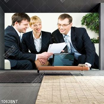 Tranh họp bàn công việc