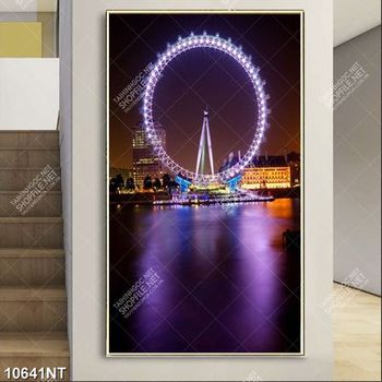 Tranh vòng quay mặt trời lung linh ánh đèn