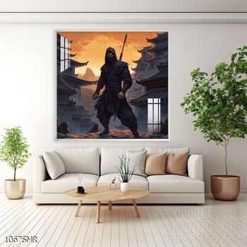 Mẫu tranh Samurai trang trí tường nhà