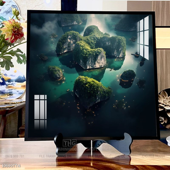 Tranh phong thủy nước non tuyệt đẹp