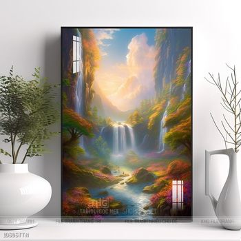 Tranh phong thủy sơn thủy đẹp