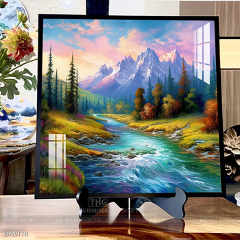 Tranh phong thủy nước non tuyệt đẹp