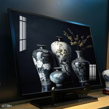 Mẫu tranh bình hoa nghệ thuật decor trang trí tường