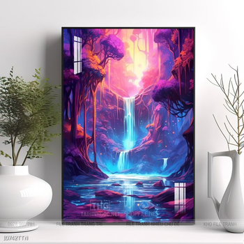 Tranh phong thủy nước non tuyệt đẹp