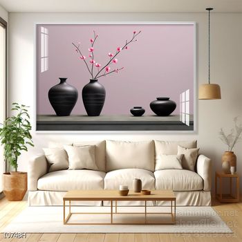 Mẫu tranh bình hoa sang trọng đẹp độc đáo