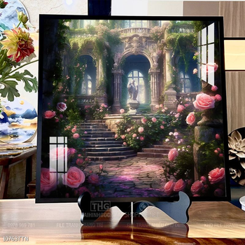 Tranh phong thủy phong cảnh thác nước thiên nhiên