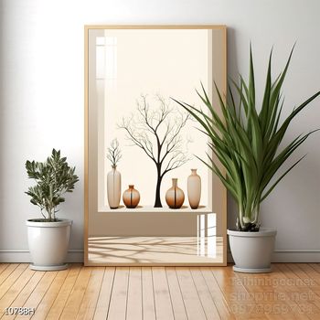 Mẫu tranh bình hoa trang trí tường đẹp tinh tế