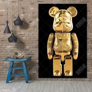 File tranh gấu bearbrick decor trang trí tường đẹp