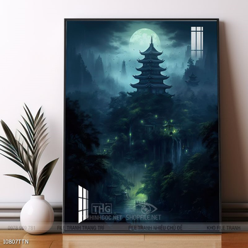 Tranh phong thủy nước non tuyệt đẹp