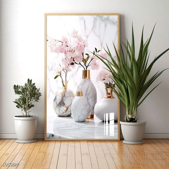 Tranh bình hoa đẹp tinh tế mẫu mới nhất