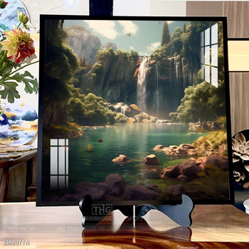 Tranh phong thủy nước non tuyệt đẹp