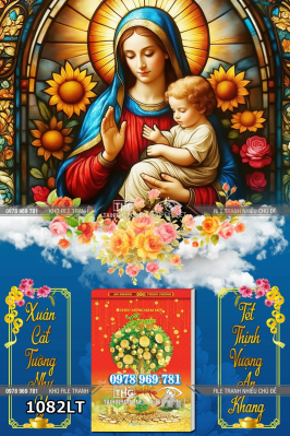 File tranh lịch Tết công giáo đức mẹ Maria 1082LT