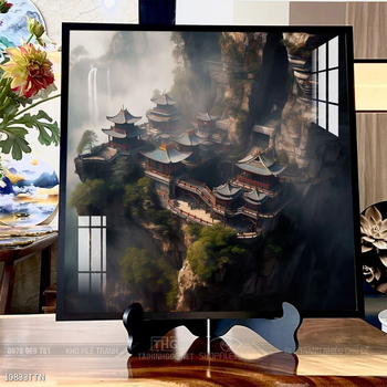 Tranh phong thủy nước non tuyệt đẹp