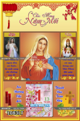 File lịch công giáo đức mẹ Maria bình an 1083LT