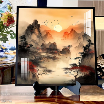 Tranh phong thủy phong cảnh thác nước thiên nhiên