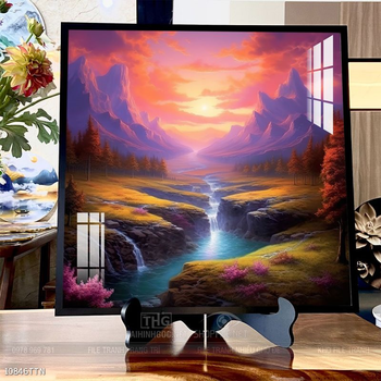 Tranh phong thủy nước non tuyệt đẹp