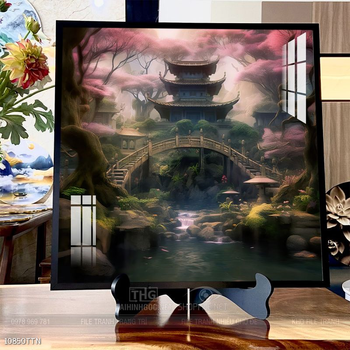 Tranh phong thủy phong cảnh thác nước thiên nhiên