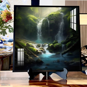 Tranh phong thủy nước non tuyệt đẹp