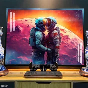 Tranh nghệ thuật phi hành gia treo tường