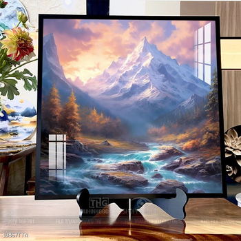 Tranh phong thủy phong cảnh thác nước thiên nhiên