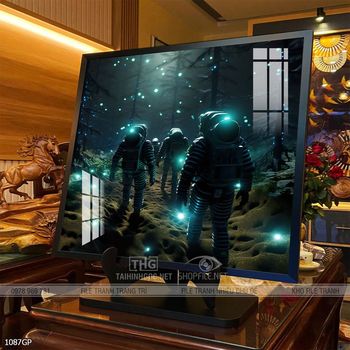Tranh nghệ thuật phi hành gia treo trang trí tường