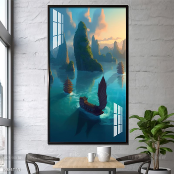 Tranh phong thủy sơn thủy hữu tình