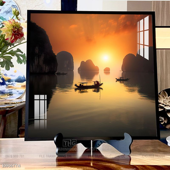 Tranh phong thủy phong cảnh thác nước thiên nhiên