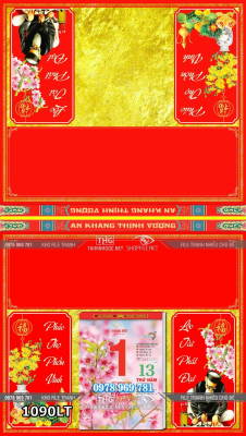 File psd tách lớp lịch tết 1090LT