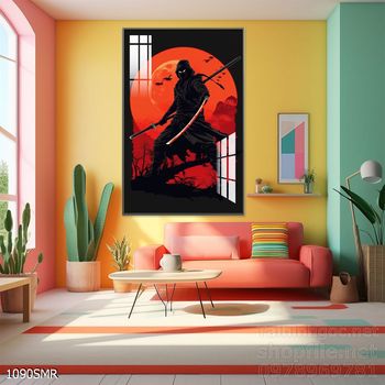 Mẫu tranh Samurai trang trí tường nhà