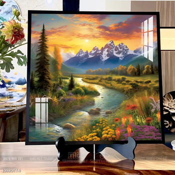 Tranh phong thủy nước non tuyệt đẹp