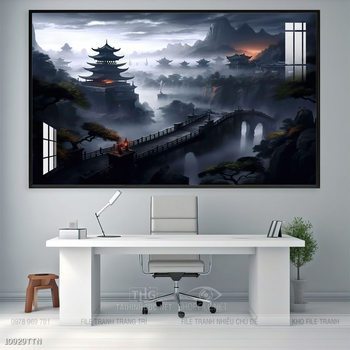Tranh phong thủy sơn thủy đẹp