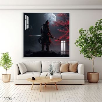 Mẫu tranh Samurai trang trí tường nhà