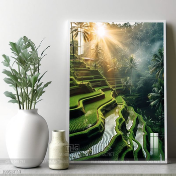 Tranh phong thủy phong cảnh thác nước thiên nhiên