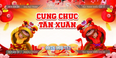 File psd tranh tết phông tết pano sân khấu tết background 2026 đẹp 1095VTT