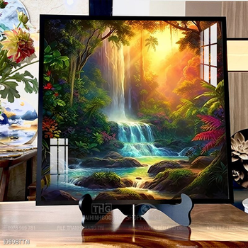 Tranh phong thủy nước non tuyệt đẹp