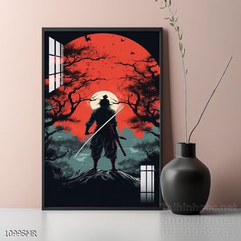 Mẫu tranh chiền binh Samurai décor trang trí tường đẹp độc đáo